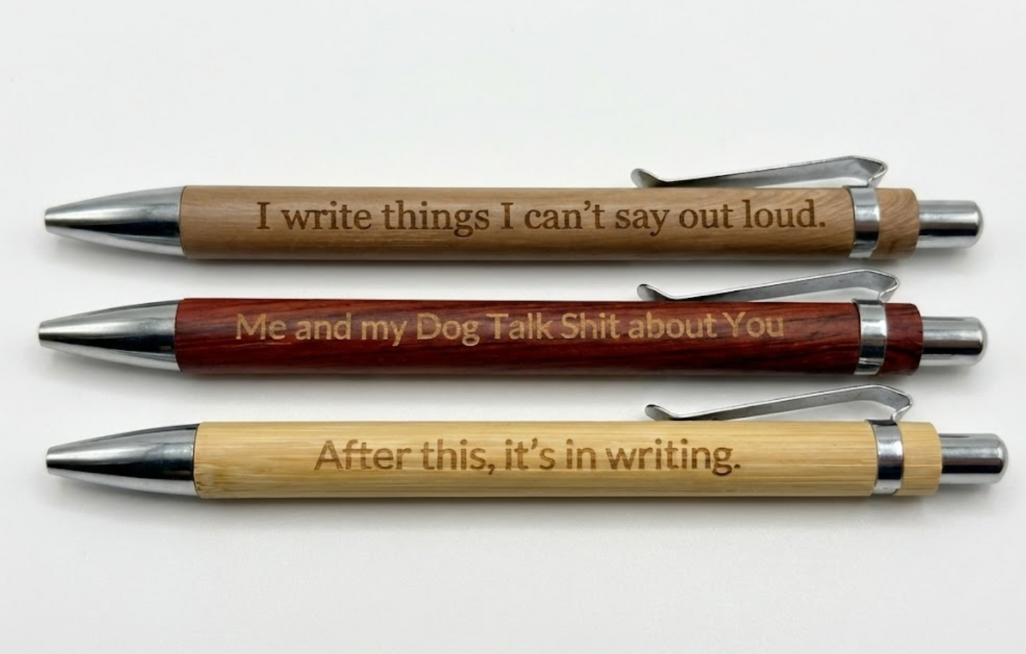 Custom Engraved Wood Pens (3 Colors)
